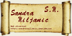 Sandra Miljanić vizit kartica